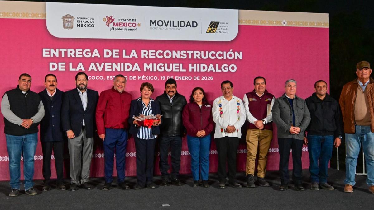 Delfina Gómez invierte 40 millones de pesos en reconstrucción de Av. Miguel Hidalgo en Texcoco