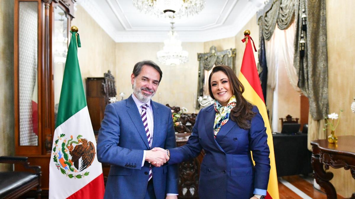 Tere Jiménez impulsa con embajador de España proyectos de economía, turismo, cultura y educación