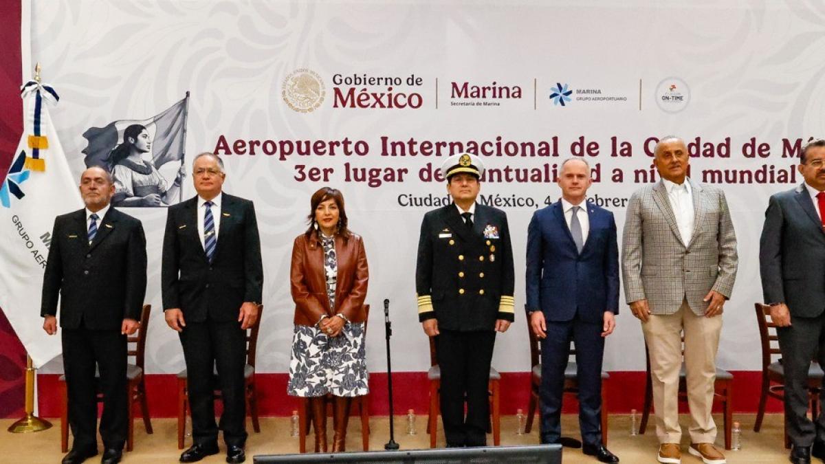 Con menos operaciones en 2025, el AICM refrendó el tercer lugar entre los aeropuertos más puntuales