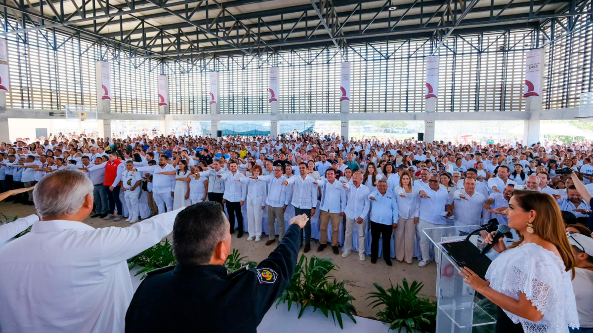 Toma protesta Mara Lezama a mil 200 comités ciudadanos activos en el Consejo Estatal de Paz y Justicia Cívica en Quintana Roo