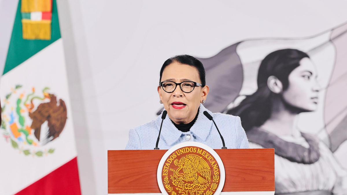 Intervención de la secretaria de Gobernación, Rosa Icela Rodríguez, durante la Conferencia del Pueblo