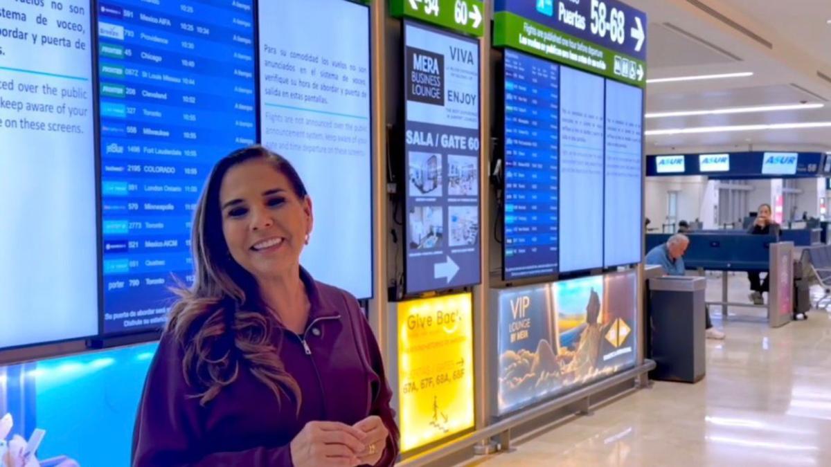 Fortalece Mara Lezama conectividad aérea del Caribe Mexicano con la nueva ruta Monterrey–Cozumel