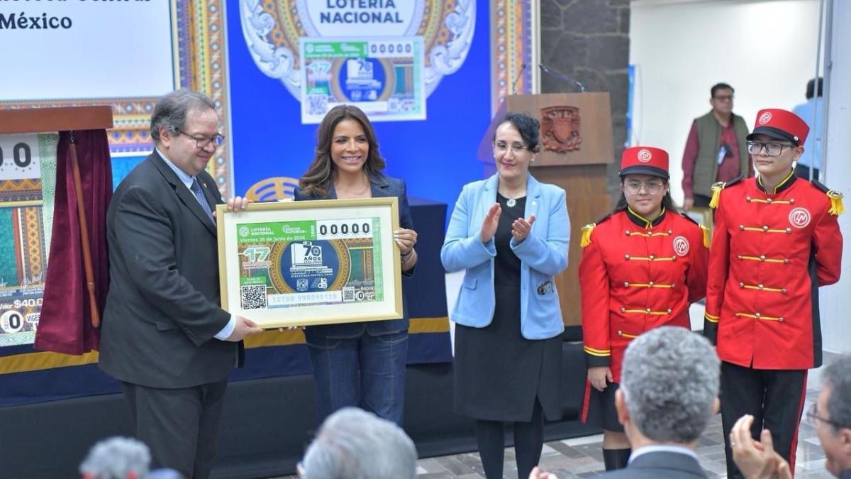 Lotería Nacional y la UNAM conmemoran con Sorteo Superior el 70 Aniversario de la Biblioteca Central