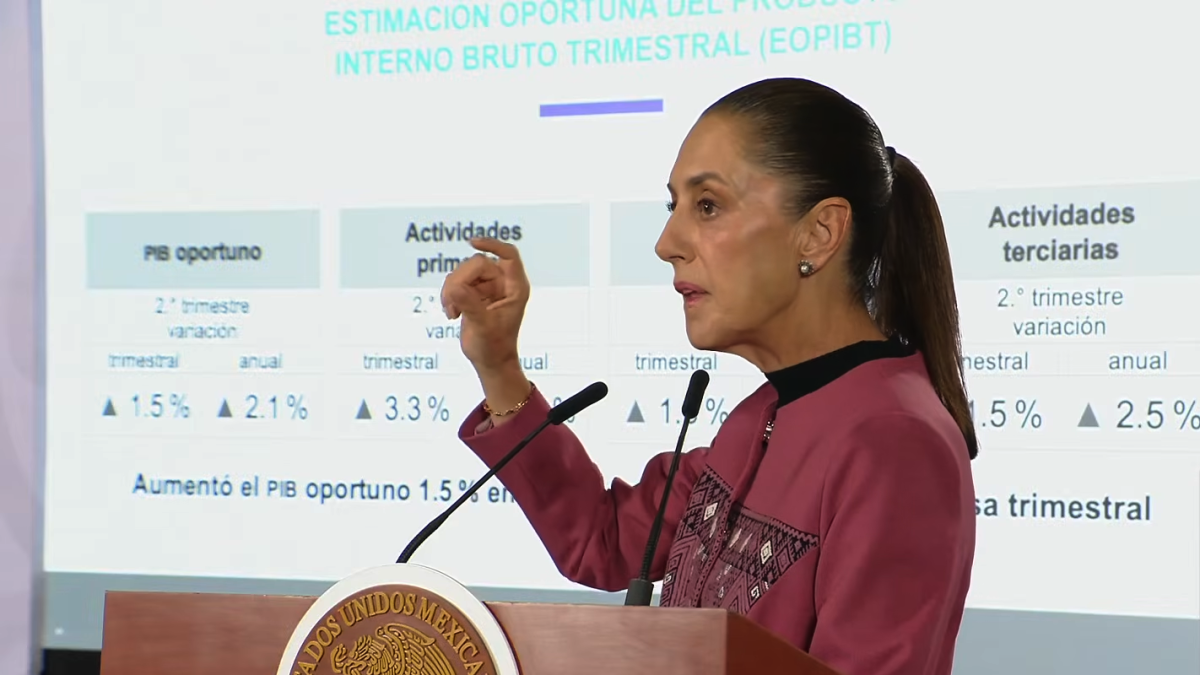 Sheinbaum celebra repunte del PIB: "Muy buena noticia" para la economía de México