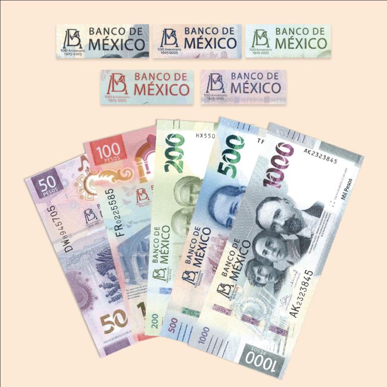 Billetes conmemorativos del Centenario de la fundación del Banco de México