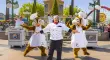Guests can join the celebration and dance alongside their favorite Disney characters at “Cookin’ with the Jammin’ Chefs” during the Disney California Food & Wine Festival at Disney California Adventure park in Anaheim, Calif., from March 6 through April 27, 2026. Joined by Pluto, Daisy Duck, Chip ‘n’ Dale and Clarabelle Cow, these chefs serve up tasty rhythms using pots and pans at Paradise Gardens Park. (Christian Thompson/Disneyland Resort)