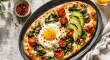 Pizza y huevo