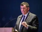 Dominic LeBlanc, ministro responsable de Comercio Canadá-Estados Unidos, durante su visita a México.
