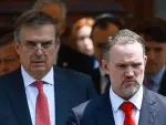 Marcelo Ebrard, titular d la Secretaría de Economía y Jamieson Greer, representante comercial de Estados Unidos, quien visitó la Ciudad de México el lunes 20 de abril.