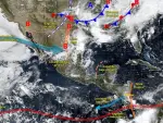 Mapa del SMN del tiempo atmosférico en México.