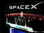 Founder, CEO, Chairman, and Chief Engineer of SpaceX, Elon Musk, speaks via videolink on the day of SpaceX's initial public offering (IPO) at the Nasdaq MarketSite in New York City, U.S., June 12, 2026. REUTERS/Brendan McDermid