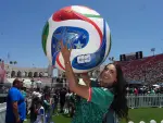 Aficionados del Mundial 2026 en el Fan Fest en California, Estados Unidos.
