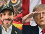 Abelardo de la Espriella, del movimiento político Defensores de la Patria, y el presidente de EU, Donald Trump.