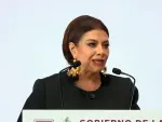 La jefa de Gobierno de la Ciudad de México, Clara Brugada, en conferencia de prensa sobre los operativos que se implementarán para el partido entre México vs. Inglaterra  en el estadio Azteca.