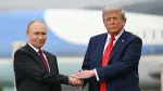 (FILES)US President Donald Trump greets Russian President Vladimir Putin on the tarmac after they arrived at Joint Base Elmendorf-Richardson in Anchorage, Alaska, on August 15, 2025. Key allies reacted coolly on January 19, 2026 to US President Donald Trump's invite to pay $1.0 billion for a permanent spot on his "Board of Peace" for resolving international conflicts, with analysts likening it to a pay-to-play version of the UN Security Council. The White House has asked various world leaders to sit on the board, chaired by Trump himself, including Russian President Vladimir Putin, Hungarian premier Viktor Orban and Canadian Prime Minister Mark Carney. (Photo by ANDREW CABALLERO-REYNOLDS / AFP)