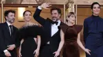 El director de cine español Rodrigo Sorogoyen, la actriz española Victoria Luengo, el actor español Javier Bardem, la actriz francesa Marina Fois y la guionista española Isabel Peña llegan a la proyección de la película "El ser querido" en la 79ª edición del Festival de Cine de Cannes.