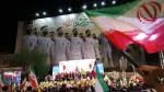Miembros de la selección nacional de fútbol de Irán asistieron a una ceremonia previa a su partida hacia la Copa Mundial de la FIFA 2026, en Teherán, el 13 de mayo de 2026.