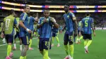 Jáminton Campaz, autor del tercer gol de Colombia en su debut en el Mundial 2026 frente a Uzbekistán en el Estadio Ciudad de México.