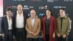 De izquierda a derecha: El piloto mexicano de F2 Rafael Villagómez; Bruno Michel, director ejecutivo (CEO) de los Campeonatos de Fórmula 2 y Fórmula 3 de la FIA; Federico González Compean, director general del Gran Premio de México de Fórmula 1, la secretaria de Turismo de la Ciudad de México, Alejandra Fraustro, y el piloto mexicano de F2 Noel León.