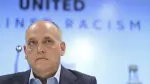 Javier Tebas en conferencia de prensa.