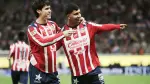 Bryan González Jugador de Chivas festeja con Diego Campillo la anotación hecha contra el conjunto de Puebla en el partido correspondiente a la jornada 15 del Clausura 2026 de la Liga MX.
