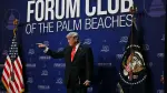 US President Donald Trump attends The Forum Club of the Palm Beaches Dinner at the Raymond F. Kravis Center for the Performing Arts in West Palm Beach, Florida on May 1, 2026. (Photo by Jim WATSON / AFP)