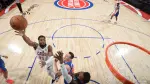 DETROIT, MI - MAY 17: Donovan Mitchell #45 of the Cleveland Cavaliers drives to the basket during the game against the Detroit Pistons during Round Two Game Seven of the 2026 NBA Playoffs on May 17, 2026 at Little Caesars Arena in Detroit, Michigan. NOTE TO USER: User expressly acknowledges and agrees that, by downloading and/or using this photograph, User is consenting to the terms and conditions of the Getty Images License Agreement. Mandatory Copyright Notice: Copyright 2026 NBAE   Chris Schwegler/NBAE via Getty Images/AFP (Photo by Chris Schwegler / NBAE / Getty Images / Getty Images via AFP)