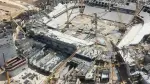 Construcción del Estadio de Marruecos en construcción.