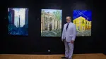 Artista  Marco Aníbal Cárdenas Ayala inaugura exposición. Foto: Cortesía.