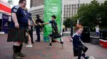 Fanáticos de Escocia visitan Boston para acudir al partido de futbol contra Haití en el Mundial 2026.