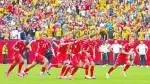 Soccer Football - FIFA World Cup 2026 - Round of 16 - Switzerland v Colombia - BC Place, Vancouver, Canada - July 7, 2026Switzerland's Djibril Sow and teammates celebrate after the penalty shootout as Switzerland qualify for the quarter finals of the World Cup IMAGN IMAGES via Reuters/Simon Fearn     TPX IMAGES OF THE DAY