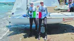 Medalla 145. Sofía Baeza y Álvaro Ramírez en Vela (dinghy mixto).