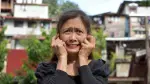 Mujer con demencia senil.