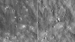 Imágenes del LRO de la NASA que comparan la superficie lunar antes y después del 5 de agosto de 2026, cuando la etapa superior de un Falcon 9 de SpaceX colisionó con la Luna. El impacto dejó un cráter de unos 18 metros de ancho por 3 de profundidad.