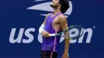 Tennis - U.S. Open - Flushing Meadows, New York, United States - August 25, 2026 Spain's Carlos Alcaraz reacts during his mixed doubles round of 16 match with Serena Williams of the U.S. against Britain's Lloyd Glasspool and New Zealand's Erin Routliffe IMAGN IMAGES via Reuters/Mike Frey