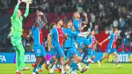 Soccer Football - UEFA Champions League - Paris St Germain v Slovan Bratislava - Parc des Princes, Paris, France - September 9, 2026Paris St Germain players celebrate after the match REUTERS/Benoit Tessier