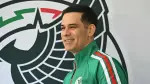 Rafael Marquez Alvarez, known as Rafa Marquez, gestures during his presentation as the new head coach of the Mexican mens national team at the High-Performance Center (CAR) of the Mexican Football Federation in Mexico City, on September 10, 2026. (Photo by Yuri CORTEZ / AFP)
