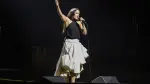 La cantante Rosalía durante el Concierto-Manifiesto x Palestina en el Palau Sant Jordi, el 29 de enero de 2026, en Barcelona. Foto: Europa Press