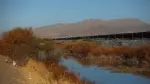 The banks of the Rio Grande/Bravo River on the border of El Paso, Texas, United States with Ciudad Juarez, Chihuahua, Mexico, on January 20, 2025. Minutes after his inauguration, US President Donald Trump said that he will issue a raft of executive orders aimed at reshaping citizenship and immigration issues stating that he will declare "a national emergency at our southern border" and that "all illegal entry will immediately be halted". (Photo by HERIKA MARTINEZ / AFP)
