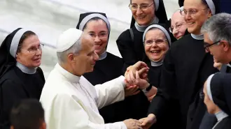 El Papa León XIV celebra una audiencia general en el Aula Pablo VI del Vaticano.