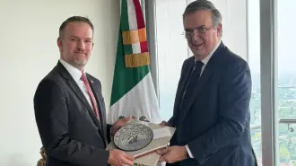 El secretario de Economía, Marcelo Ebrard, y el representante comercial de los Estados Unidos, Jamieson Greer.
