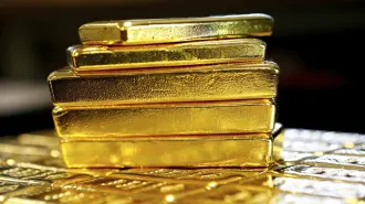 FILE PHOTO: Gold bars at the Austrian Gold and Silver Separating Plant 