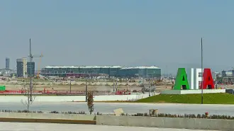 ZUMPANGO, ESTADO DE M…XICO, 02FEBRERO2022.- Los avances de las obras del Aeropuerto Internacional FÈlipe ¡ngeles (AIFA) se encuentran en un 87 por ciento aproximadamente a 48 dÌas de ser inaugurado. Dentro de las obras se encuentran la terminal intermodal de transporte terrestre; terminal de pasajeros y pistas de aterrizaje. 
FOTO: MARIO JASSO/CUARTOSCURO.COM