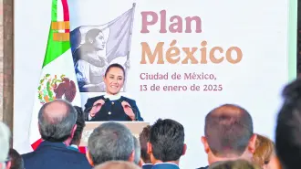 Presentacion del  Plan México, Sheinbaum. Museo de antropologia.