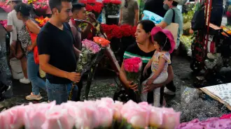 Compara de flores por el Día de las Madres.
