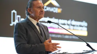 Octavio Romero Oropeza, director del Infonavit, participó en el Congreso Nacional de Vivienda.FOTO: GALO CAÑAS/CUARTOSCURO.COM