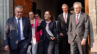 La presidenta Claudia Sheinbaum tras su reunión con CMN.