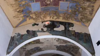 Restauración de pintura mural en Museo Regional de los Pueblos de Morelos. Foto   INAH Morelos