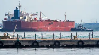 Un petrolero anclado en el lago de Maracaibo, cerca de Maracaibo, estado Zulia, Venezuela, el 18 de diciembre de 2025.