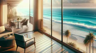 Imagen de un hotel creada por IA.